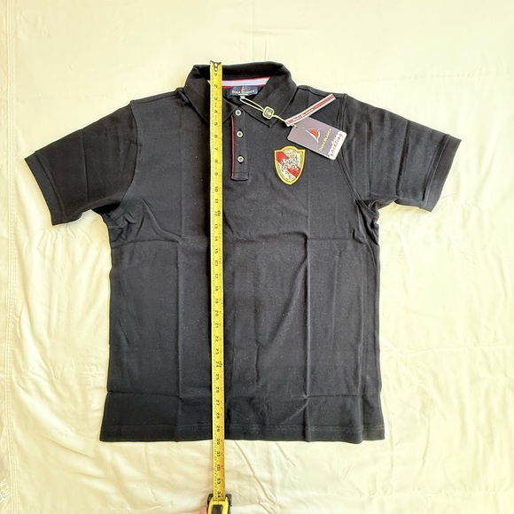 Black Polo Shirt with Emblem - Picture 5 of 7